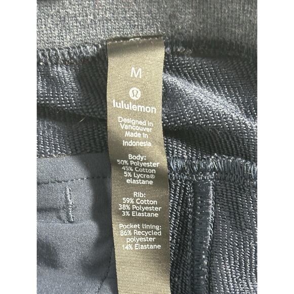 Lululemon Men’s Medium Navy Drawstring Shorts Cotton-Blend Casual Lounge Stretch - Picture 9 of 13